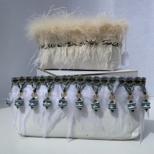 White feather Purse